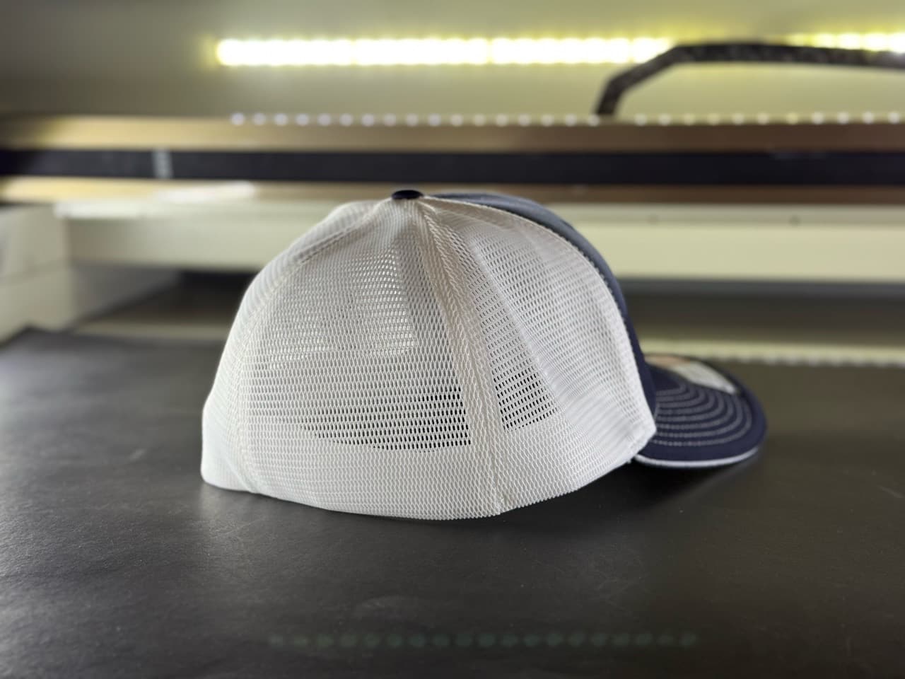 Crest Boat Edition (Navy/White, 172 Flex Fit LG-XL) Hexwood hat outdoors